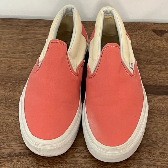 Vans Slip-on Spiced Coral Checker Sidewall Unisex Shoe US Men 7.5/US Women 9.0 - Picture 2 of 8